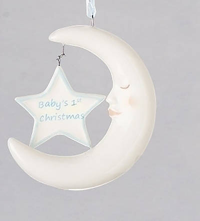 Picture of Moon & Star Baby's 1st Ornament - Boy