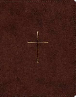 Picture of ESV Single Column Journaling Bible (Trutone, Brown, Cross Design)