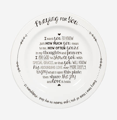 Picture of Praying For You Ceramic Giving Plate - 11 1/2" Diameter