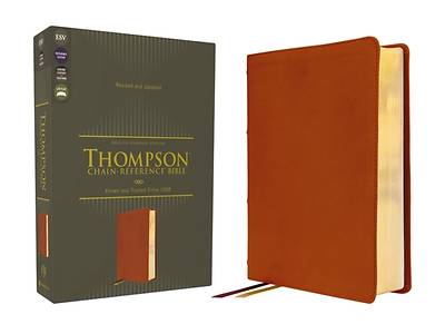 Picture of Esv, Thompson Chain-Reference Bible, Genuine Leather, Calfskin, Tan, Red Letter