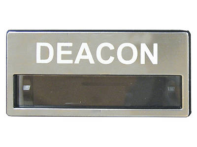 Picture of Brushed Silver Deacon Badge with Window