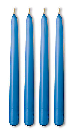 Picture of Blue Advent Candles 7/8" x 12" - Set of 4