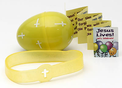 Picture of Jesus Lives! Let's Celebrate Egg with Silicone Bracelet