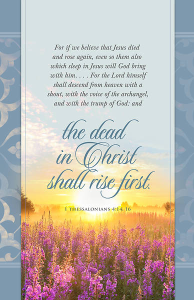 Picture of Shall Rise First Funeral Bulletin - Pack of 100