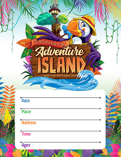 Picture of Vacation Bible School (VBS) 2021 Discovery on Adventure Island Small Promotional Poster (Pkg of 2)
