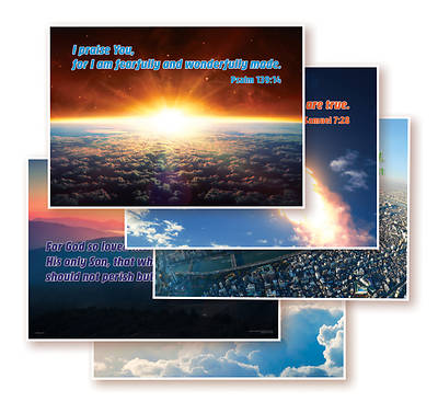 Picture of Vacation Bible School (VBS) 2019 Miraculous Mission Memory Verse Posters Set of 5