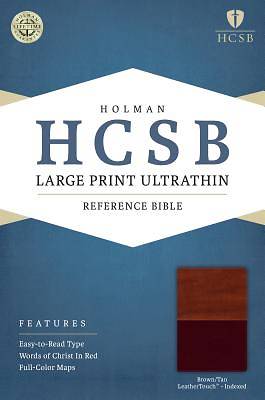 Picture of HCSB Large Print Ultrathin Reference Bible, Brown/Tan Leathertouch Indexed