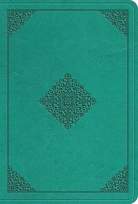 Picture of ESV Value Large Print Compact Bible (Trutone, Teal, Ornament Design)