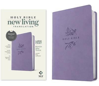 Picture of NLT Large Print Premium Value Thinline Bible, Filament-Enabled Edition (Leatherlike, Lavender Song)