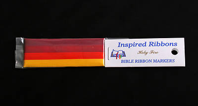Picture of Holy Fire - Inspired Ribbons Bible Bookmark (One Bookmarker with 5 Colored Ribbons)