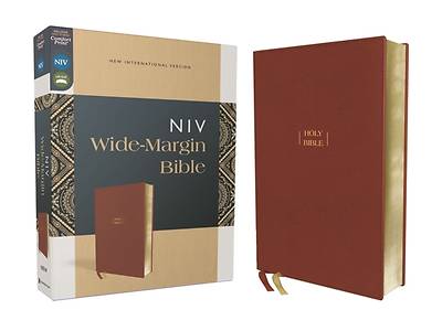 Picture of Niv, Wide Margin Bible, Leathersoft, Brown, Red Letter, Comfort Print