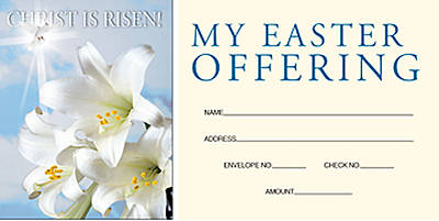 Picture of Christ is Risen! Offering Envelope 2008, Currency Size (Package of 50)
