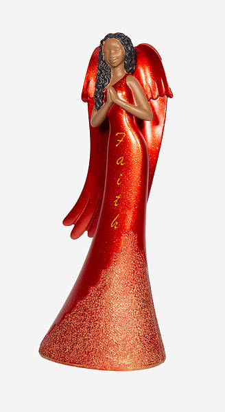 Picture of Faith Angel in Red Figurine