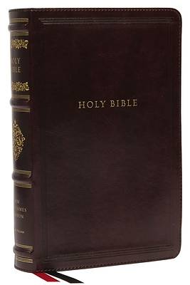 Picture of Nkjv, Personal Size Reference Bible, Sovereign Collection, Leathersoft, Brown, Red Letter, Thumb Indexed, Comfort Print
