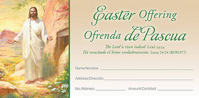 Picture of The Lord is Risen Indeed Easter Offering Envelope Biling (Package of 100)