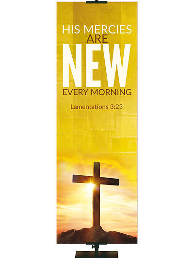 Picture of Easter Adorations His Mercies Are New 2' x 6' Fabric Banner