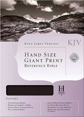 Picture of KJV Hand Size Giant Print Reference Bible, Burgundy Genuine Leather