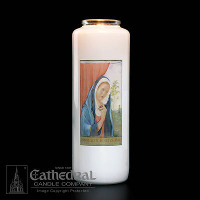 Picture of Immaculate Heart of Mary 6-Day Glass Candle