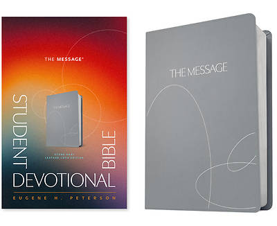 The Message Student Devotional Bible (Leather-Look, Stone Gray)