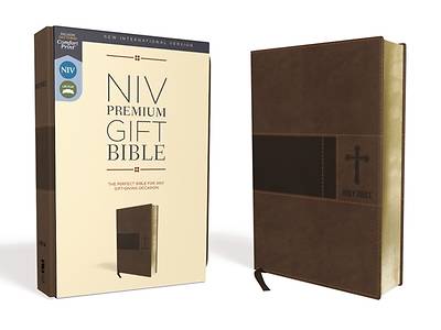 Picture of NIV, Premium Gift Bible, Leathersoft, Brown, Red Letter Edition, Comfort Print
