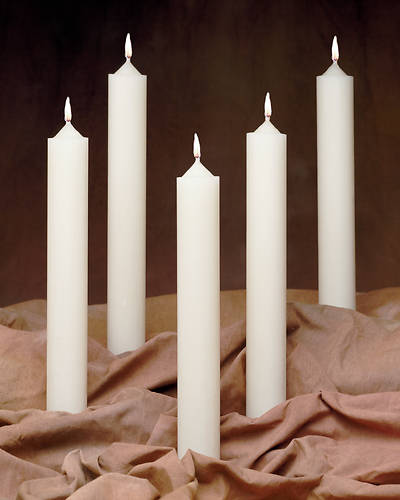 Picture of 51% Beeswax Altar Candles Emkay 12 x 1 1/2 Pack of 12 All Purpose End