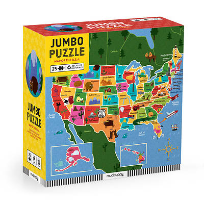 Picture of Map of the U.S.A. Jumbo Puzzle