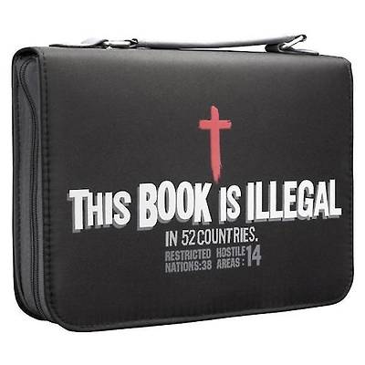 Picture of Bible Cover This Book is Illegal Black Vinyl Medium