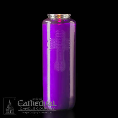 Picture of Cathedral 6-Day Glass Offering Candle - Purple