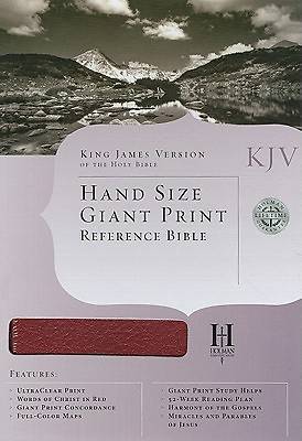 Picture of KJV Large Print Personal Size Reference Bible, Burgundy Genuine Leather, Thumb-Indexed