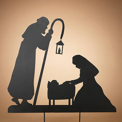 Picture of Outdoor Metal Holy Family Silhouette