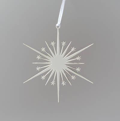 Picture of Metal Ornament Star - Silver