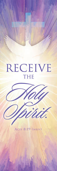 Picture of Receive the Holy Spirit Confirmation 2' x 6' Fabric Banner