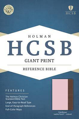 Picture of HCSB Giant Print Reference Bible, Pink/Brown Leathertouch Indexed