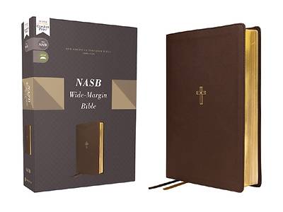 Picture of Nasb, Wide Margin Bible, Leathersoft, Brown, Red Letter, 1995 Text, Comfort Print