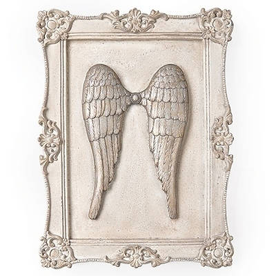 Picture of Decorative Framed Wings Wall Plaque 16"