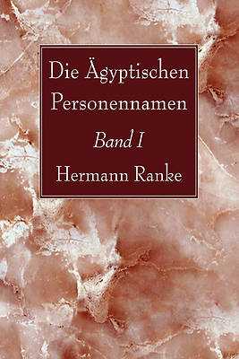 Picture of Die Ägyptischen Personennamen, Band I