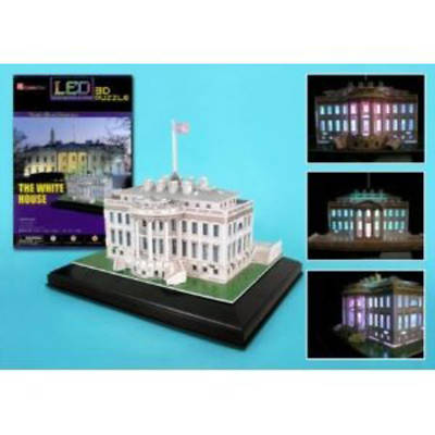 Picture of White House 3D Puzzle with Base & Lights