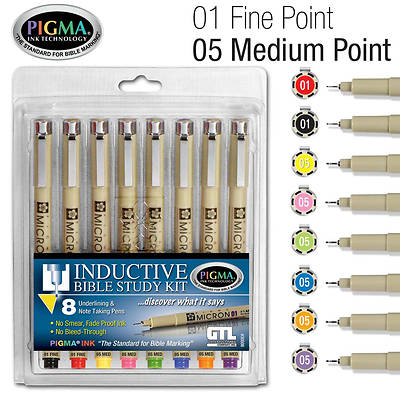 Picture of Pigma Micron - Inductive Bible Study Kit (Set of 8)