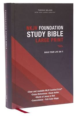 Picture of Nkjv, Foundation Study Bible, Large Print, Hardcover, Red Letter, Comfort Print