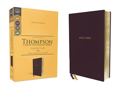 Picture of Kjv, Thompson Chain-Reference Bible, Handy Size, Leathersoft, Burgundy, Red Letter, Comfort Print