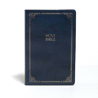 Picture of KJV Large Print Personal Size Reference Bible, Navy Leathertouch