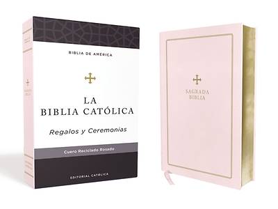 Picture of Biblia Católica Para Regalos Y Ceremonias, Color Rosa, Cuero Reciclado