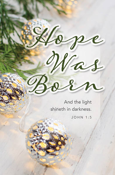 Picture of Hope Was Born Christmas Bulletin Regular