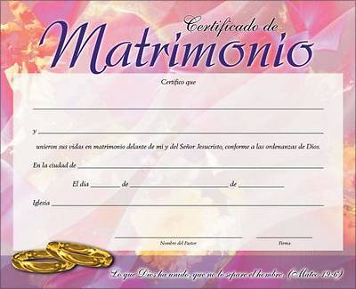 Picture of Certificado de Matrimonio, 20-Pack