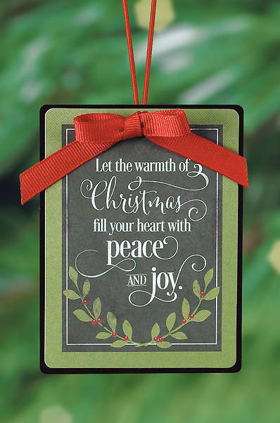 Picture of Peace & Joy Chalk Christmas Ornament