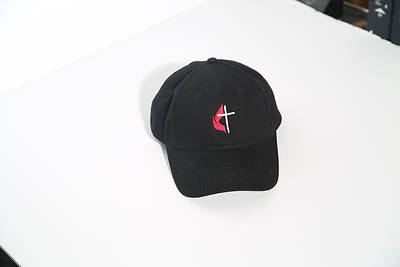 Picture of Embroidered Cross and Flame Black Baseball Cap