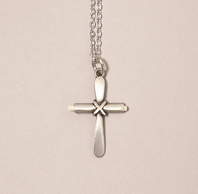 Picture of Small Prayer Cross Pendant with 18" Chain