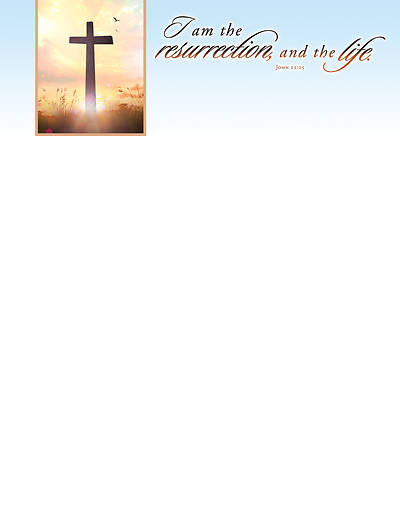 Picture of I Am Resurrection Easter Letterhead