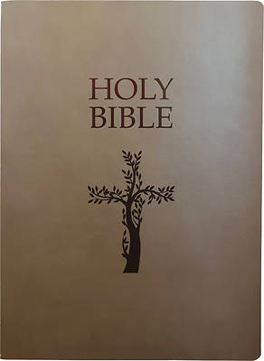 Picture of KJV Holy Bible, Cross Design, Large Print, Coffee Ultrasoft