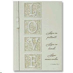 Picture of Love Wedding Embossed Card Pkg 6